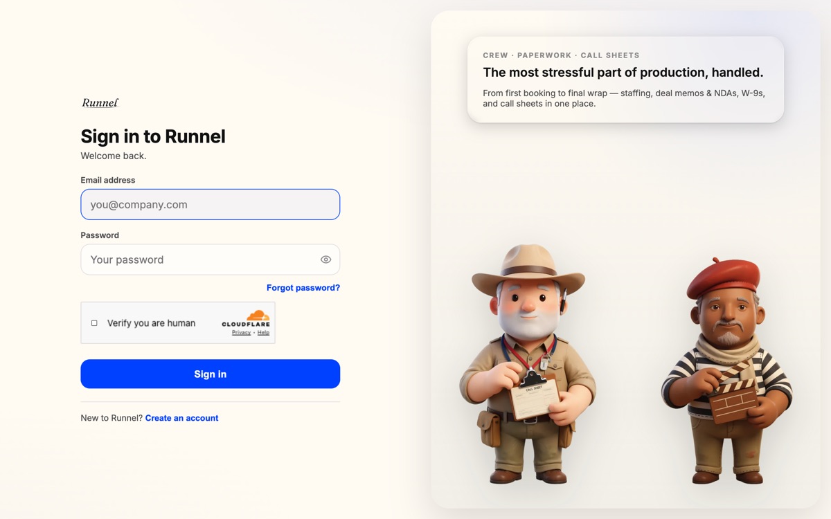 Sign in to Runnel